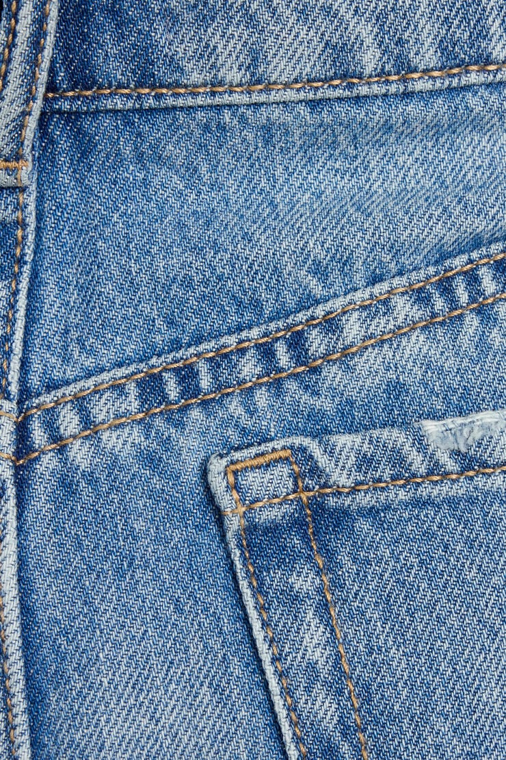 Denim Relaxed A-Line Shorts Angle 2