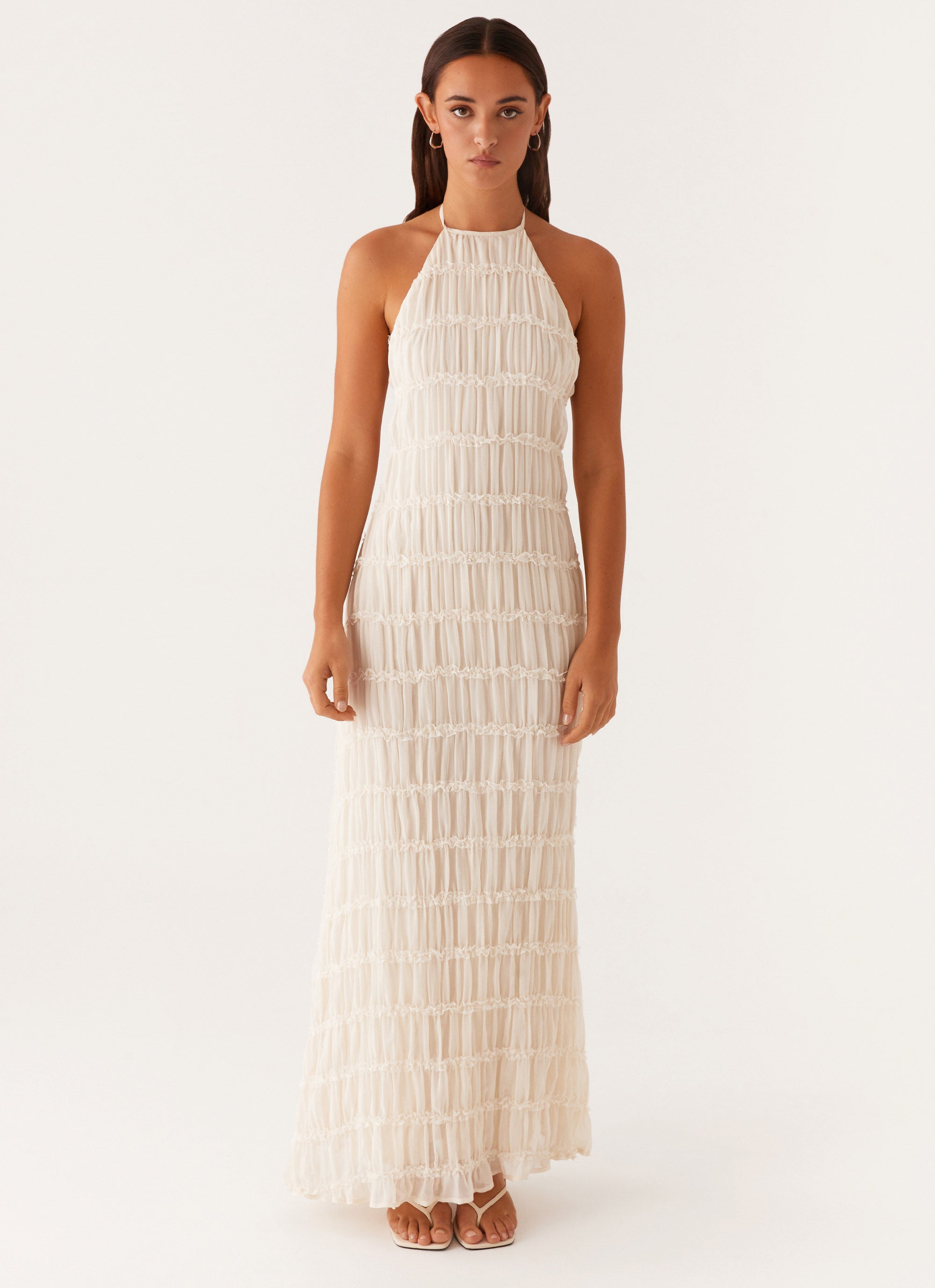 :Aullie Maxi Dress - Ivory